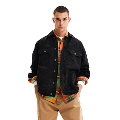 Image of Desigual Men&#039;s Black CHAQ_Denis, 2000, L