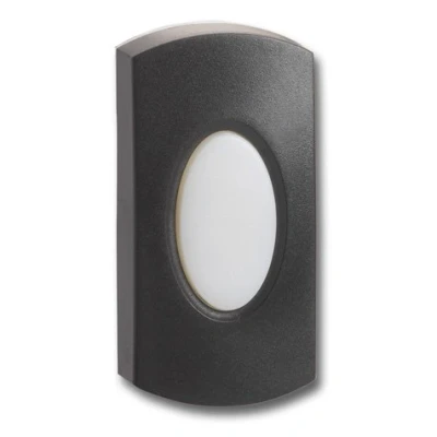 Image of Greenbrook Wired Black Bell Push Doorbell Switch Transmitter Illuminated