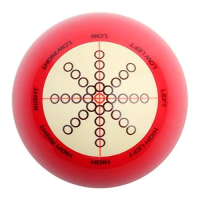 Image of Billiards Cue Ball Training Artifact, 2 1/4&quot; Regulation Size Standard Pool Table Ball, Portable Practice for American Eight Balls, Beginner, Billiard Accessories