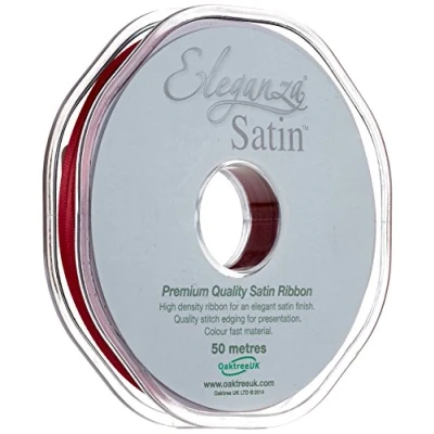 Image of Eleganza Double Faced Satin 3mm x 50m Claret No.31, 3 mm 5 0m