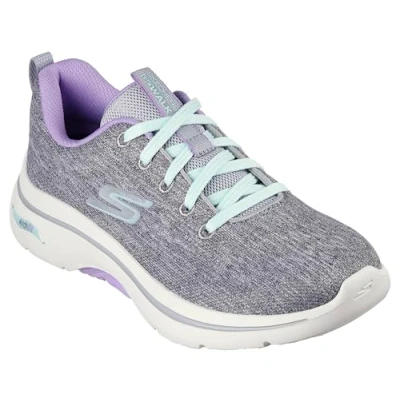 Image of Skechers Women&#039;s GO Walk Arch FIT 2.0 Vivid Sunset Sneaker, Gray, 3 UK