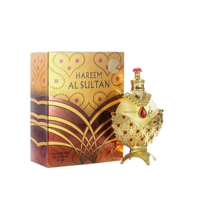 Image of Hareem Al Sultan Gold by Khadlaj Perfumes 35ml Floral Fragrance for Women with Jasmine Bergamot Pineapple Sandalwood Notes