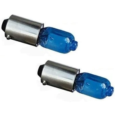 Image of MSA BA9S Blue Angel Eye Xenon White T4W Instrument Panel Gauges Dash Light Bulb 12V