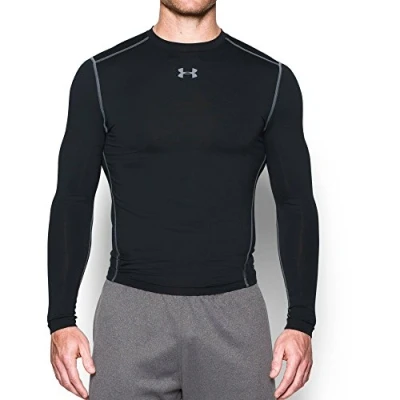 Image of Under Armour Men&#039;s UA ColdGear Crew Long Sleeve Shirt Black, Large