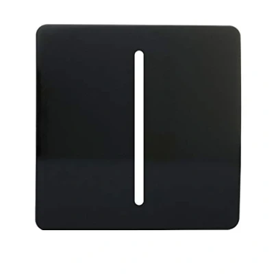 Image of Trendi Spare Plate for 1 Gang 2 Way Artistic Modern Glossy 10 A Rocker Tactile Light Switch Black