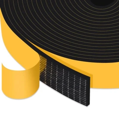Image of YIMIKI Weather Stripping Seal 25mm(W) x 3mm(T),Self Adhesive Foam Tape,Windows Doors Insulation Tape,Soundproof Shockproof Tape,2 Rolls, Total 10M Long