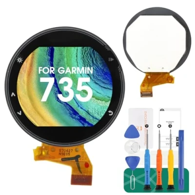 Image of For Garmin Forerunner 735 XT 735XT Bicycle LCD Screen Replacement Watch Display Smartwatch Touch Digitizer Assembly Repair Parts Kits (Grey)