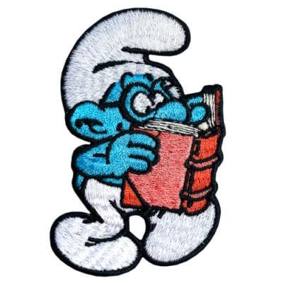Image of Pawprint Family Brainy Smurf Sew on Patch The Smurfs Official Merchandise