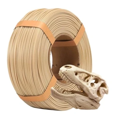 Image of eSUN PLA+ Refill Filament 1.75mm, PLA Plus Spoolless 3D Printing Filament, Dimensional Accuracy +/ 0.03mm, 1KG (2.2 LBS) for Printers,Bone White
