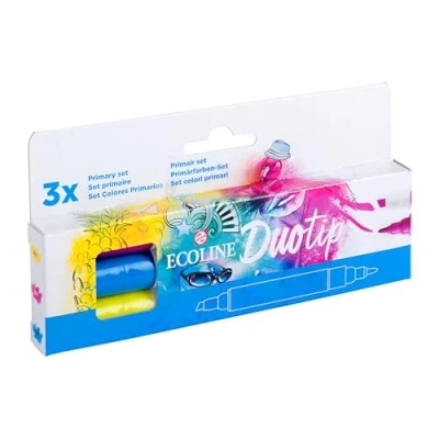 Image of Ecoline Duotip marker set Primary 3 colours (11609900)