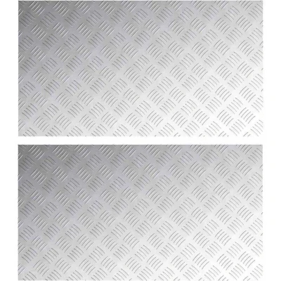 Image of vidaXL Aluminum Checker Plates 2 Pack Anti Slip 90x50 cm