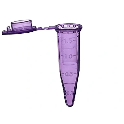 Image of MUHWA 500 PCS Polypropylene Graduated Microcentrifuge Tubes with Snap Cap, 1.5ML Micro Test Conical Microtube Sample Vial for Laboratory (Purple)