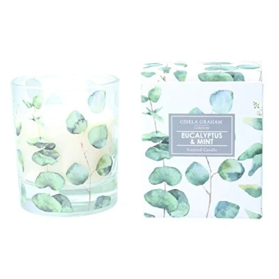 Image of Gisela Graham Eucalyptus and Mint Scented Boxed Candle Pot