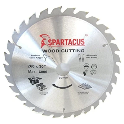 Image of Spartacus 260mm Diameter x 30 Teeth 30mm Bore Wood Cutting Circular Saw Blade Fits Makita LF1000 LS1040 LS1013
