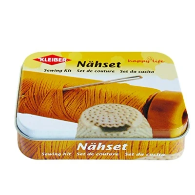Image of Kleiber Sewing kit in Metal tin, Orange