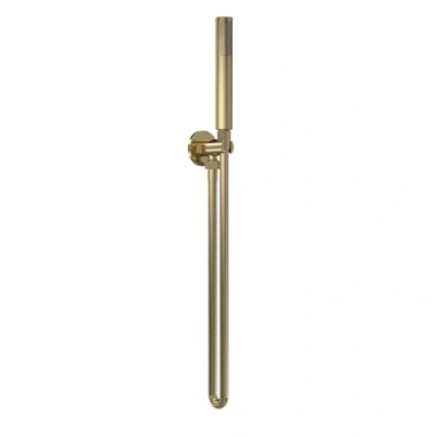 Image of Balterley Round Outlet Elbow, Parking Bracket &amp; Shower Handset Brushed Brass