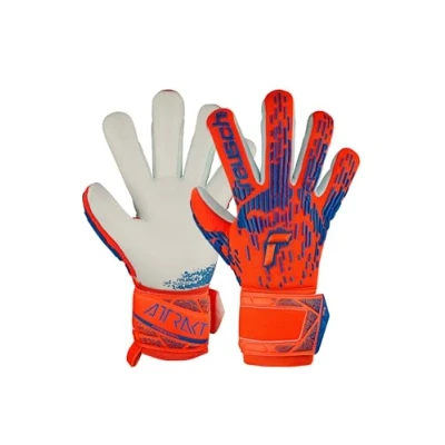 Image of Reusch Attrakt Freegel Silver Junior Goalkeeper Gloves for Children with Evolution Negative Cut and Excellent Grip, 5