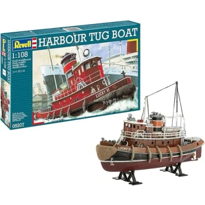 Image of Revell 05207 Harbour Tug Boat 1:108 Scale Unbuilt/Unpainted Plastic Model Kit