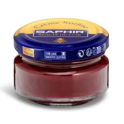 Image of Saphir Cream Surfine Shoe Polish BORDEAUX 08