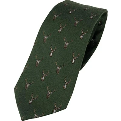 Image of JACK PYKE Stag Silk Tie Green