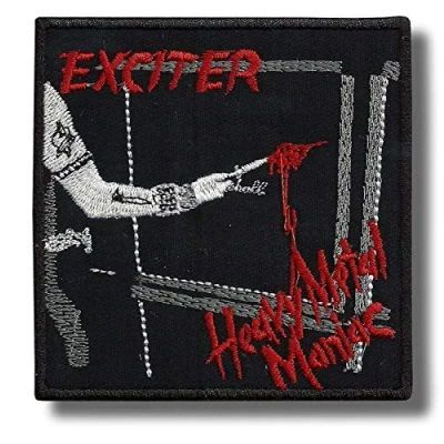 Image of Exciter Heavy Metal Maniac Patch Badge Embroidered Iron on Applique