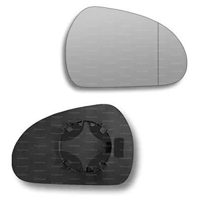 Image of Less4spares Replacement Wing Mirror Glass Right Compatible with Peugeot 207 2006 2012 CLIP ON Driver Off side Blind Spot