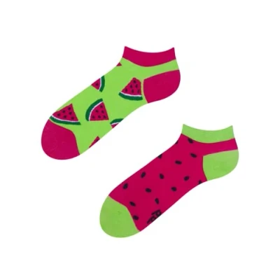 Image of Dedoles Unisex Socks for Women, Men &amp; Kids Cotton Funny Designs Football Bicycle Horses Plants Firefighter Gift Mismatched, Design: Delicious Watermelon, Colour: Pink, Size: 3 5 M / 2 4,5 W UK
