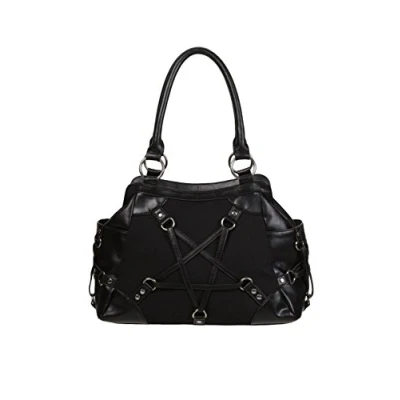 Image of Banned Occult Illuminati Pentagram Star Symbol Handbag Faux Leather Punk Bag