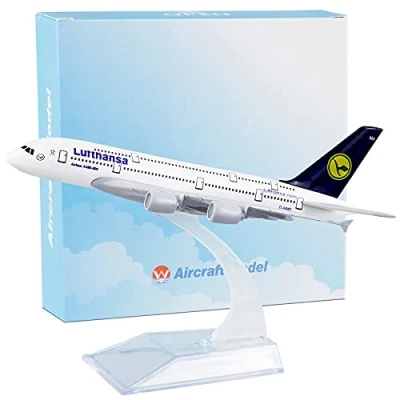 Image of Busyflies Airplane Model 16cm Lufthansa Plane Airbus 380 1:400 Diecast Alloy for Collection