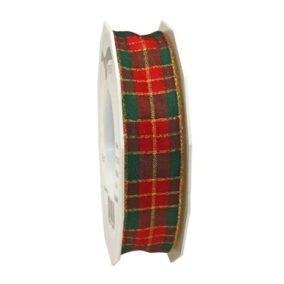 Image of C.E. Pattberg Präsent Glasgow Wired Ribbon Scottish Pattern 25 mm width, m length
