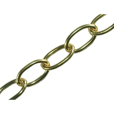 Image of Faithfull 2.3mm 10m Polished Brass Oval Chain