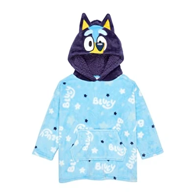 Image of Bluey Hoodie For Boys and Girls, Kids Oversized Blanket (as8, age, 4_years, 7_years, regular) Blue