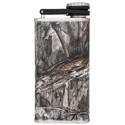 Image of Stanley Classic Wide Mouth Flask 0.23L with Never Lose Cap Stainless Steel Hip For Easy Filling &amp; Pouring BPA Free Leakproof Alcohol Country DNA