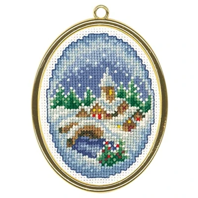 Image of Vervaco Embroidery Kit, Winter Villages (18 Count) 3/Pkg, 6x8cm