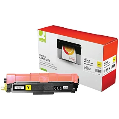 Image of Q Connect Brother TN 243Y Toner Cartridge Yellow COMP