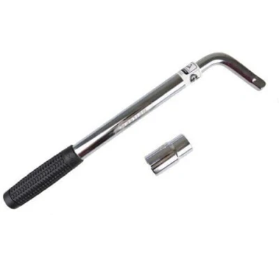 Image of Dunnet Tools Wheel Wrench Nut Extendable 35.5cm 53cm with 17 &amp; 19mm Socket Included Tuv Approved Heavy Duty Compact Lug Wheels Remover