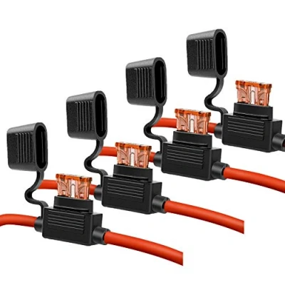 Image of 10 Gauge Fuse Holder AWG Inline with 40 AMP ATC Blade Fuses (4pack)