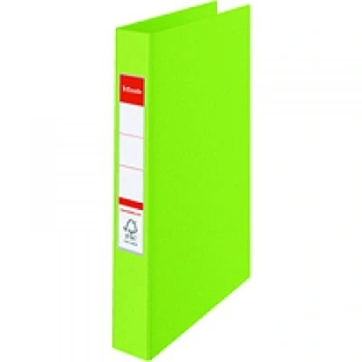 Image of Esselte 4 Ring Binder, PP, Holds up to 190 Sheets, Vivida Range, 42 mm Spine, 14453 A4, Green