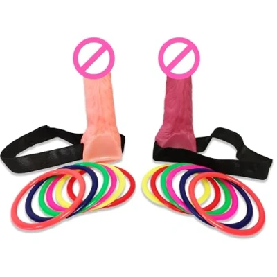 Image of Naughty Fun Hen Party Accessories Hoopla Toss Game, Hilarious Ring Game for Memorable Do Games, Shaped Favor Night