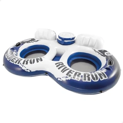 Image of Intex River Run Inflatable Wheel Double Black, Blue, White