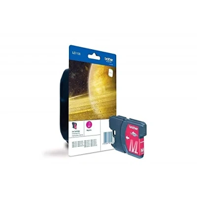 Image of Brother LC 1100M Inkjet Cartridge, Magenta, Single Pack, Standard Yield, Includes 1 x Genuine Supplies