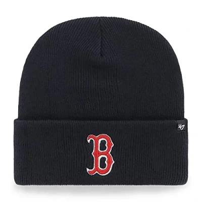 Image of 47 MLB Boston Red Sox Haymaker Cuff Knit Unisex Beenie, Logo, Colour Black
