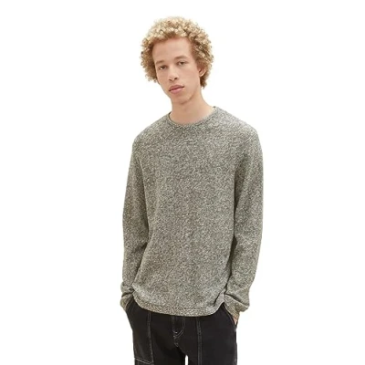 Image of TOM TAILOR Denim Men&#039;s 1039433 Sweater, Deep Forest Green Mouline 34038, L