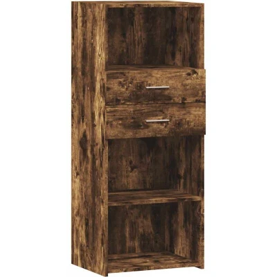 Image of vidaXL Highboard Smoked Oak 50x42.5x124 cm Engineered Wood