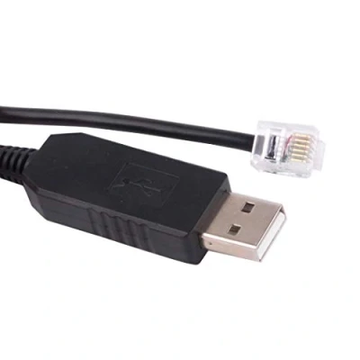 Image of Usangreen Meade LX200 GPS AUTOSTAR II Telescope Control Cable CP2102 Chip PC RS232 Serial RJ12 6P6C Upgrade Console (length: 3feet/100cm)