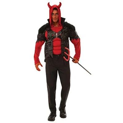 Image of Bristol Novelty 301589XL000 Mens Devil Adult Fancy Dress, Red, Black, XL