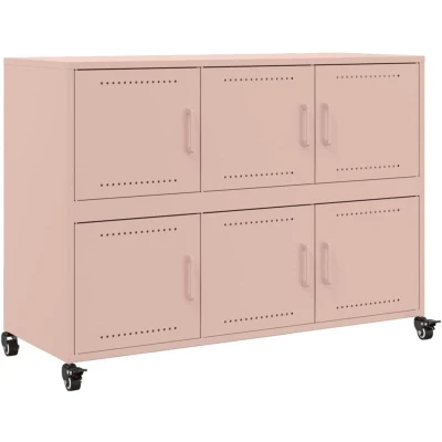 Image of vidaXL Sideboard Pink 100.5x39x72 cm Steel