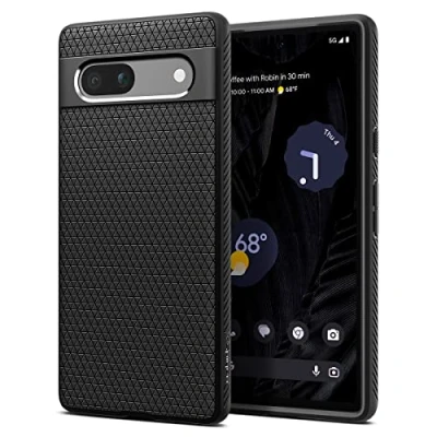Image of Spigen Liquid Air TPU Back Cover Black Google Pixel 7A