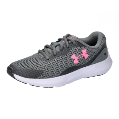 Image of Under Armour Womens Ua W Surge 3 Running Shoe, Pitch Gray White Cerise, 4 UK