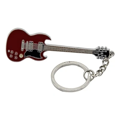 Image of Gifticuffs Angus Young (AC/DC) replica guitar metal keyring